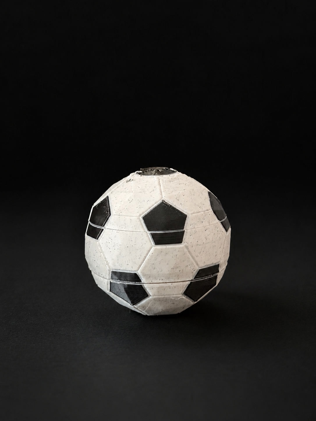 Ballon antistress imprimé, panneaux noir et blanc, cœur tournant